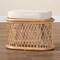 Bali & Pari Ladonna Bohemian Natural Rattan Ottoman Footstool 244-13667-ZORO - alternate 9